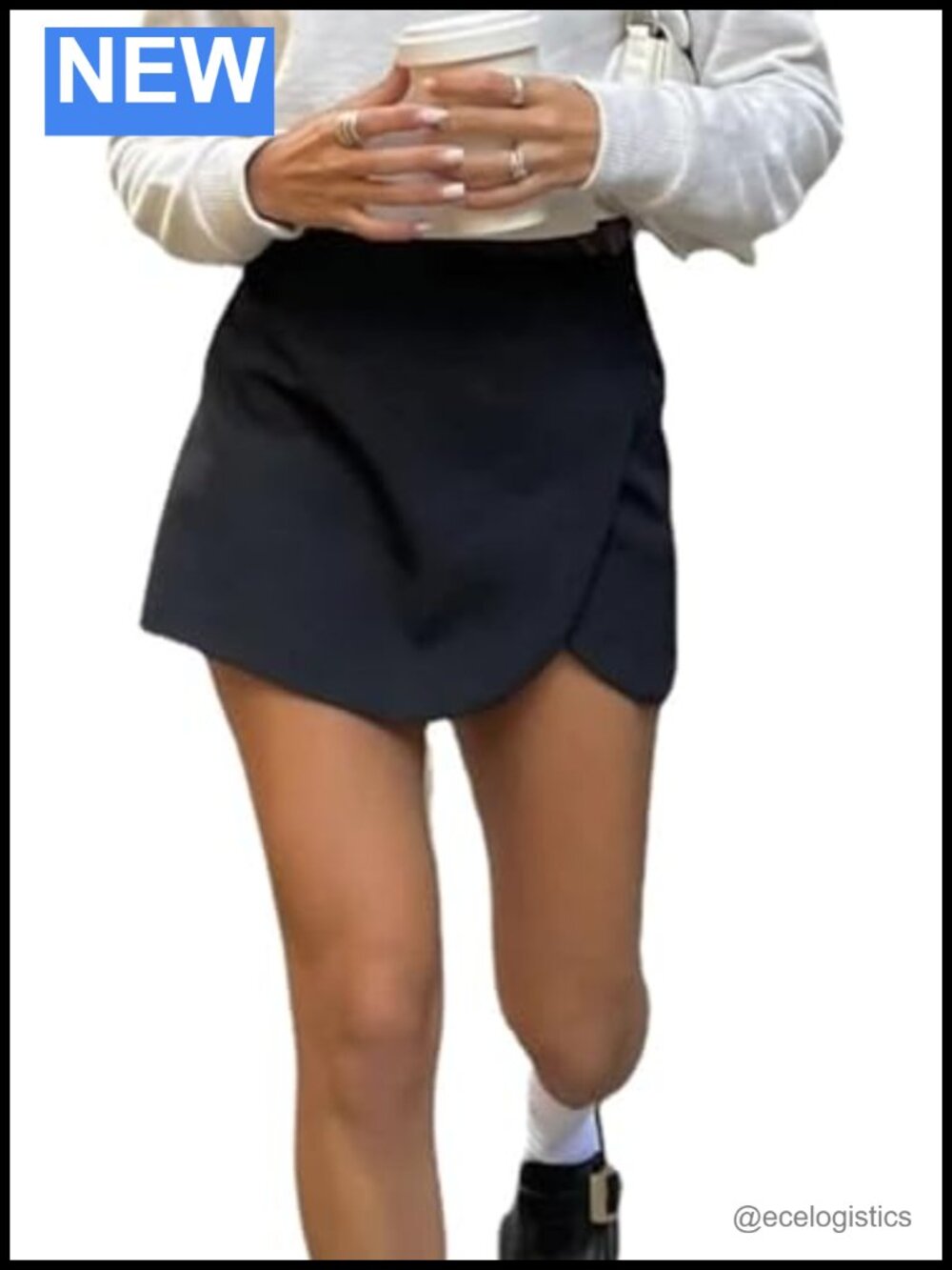 Y2K Wrap Mini Skort with Shorts High Rise Trendy Summer